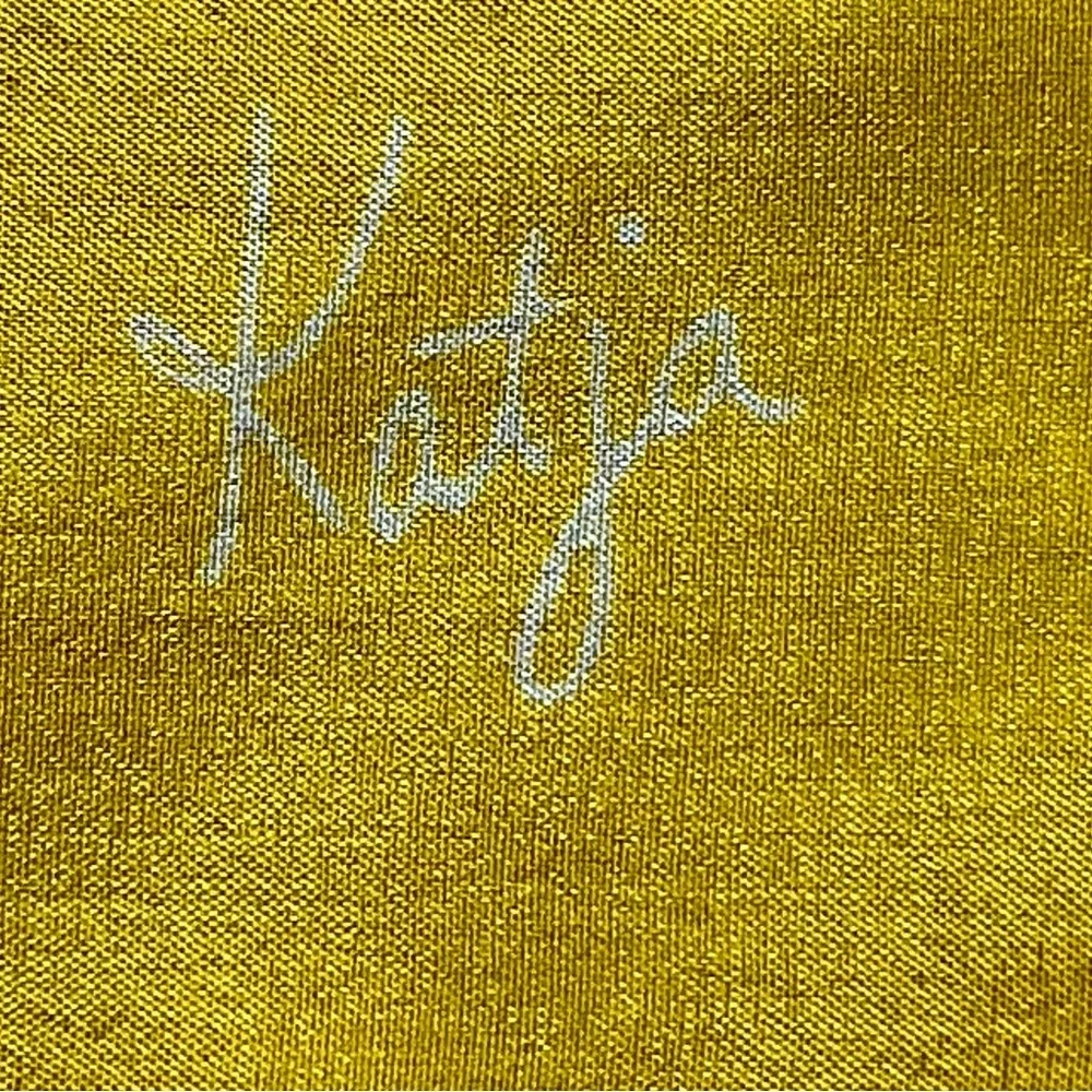 Floral Yellow Silk Scarf